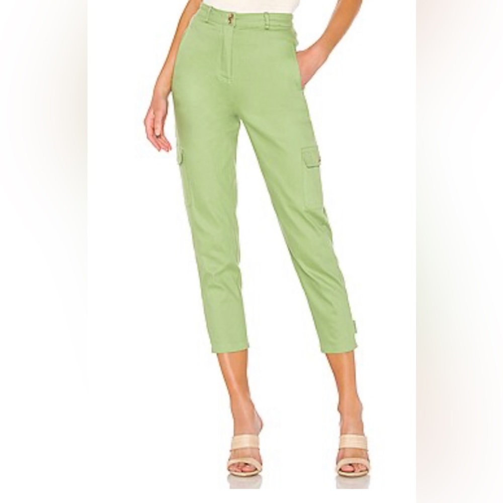 TULAROSA Marco Cargo Pants Cropped Cotton Sage green Revolve Small S